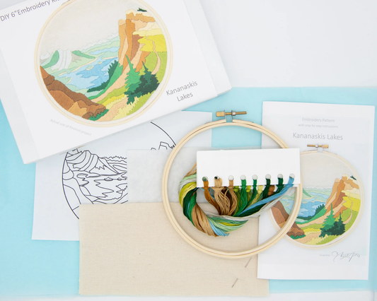 Kananaskis Lakes DIY Embroidery Kit