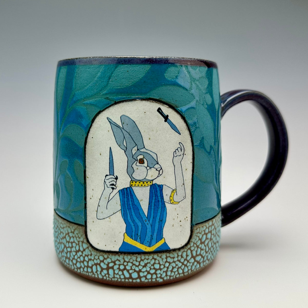 Knife Thrower Mug Blue