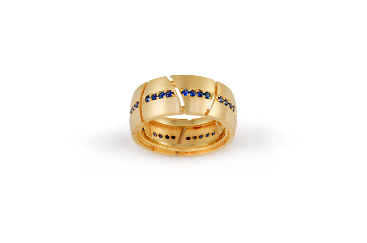 Gold & Blue Sapphire Ring