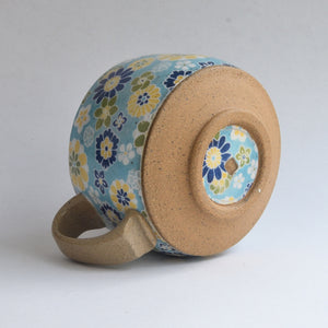 Rustic Round Mug - Flower Power