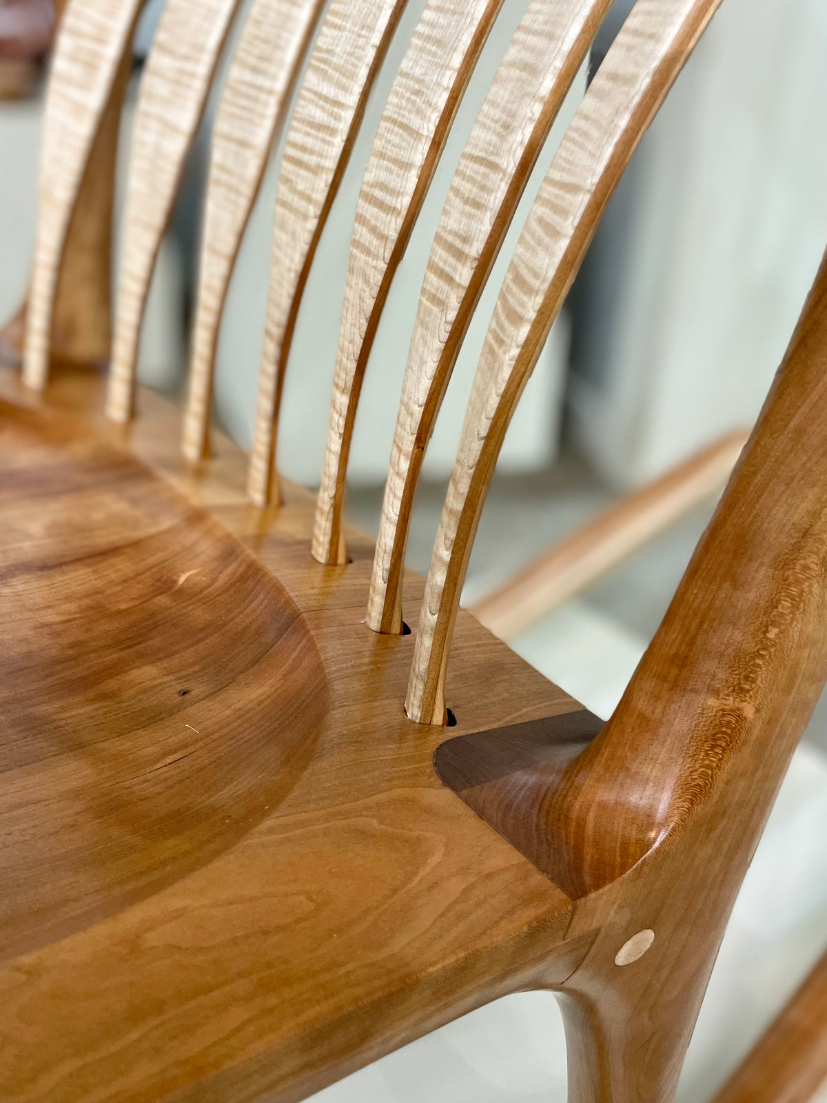 Rocking Chair - Curly Cherry & Tiger Maple