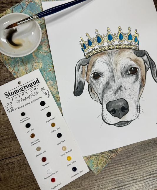 Pet Portrait - 14 Dot Card w/Brush