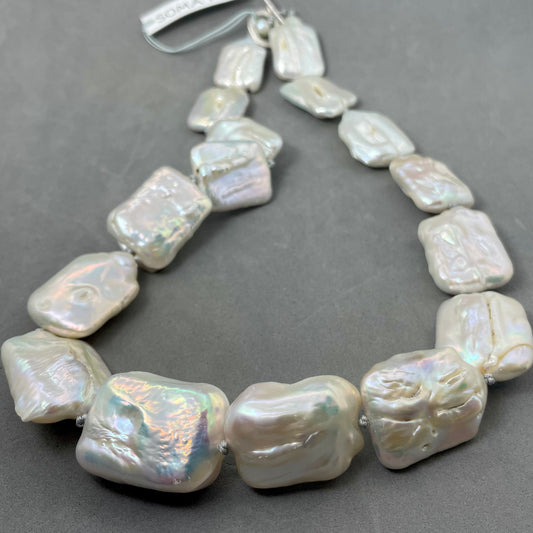 Square Baroque Pearl Necklace