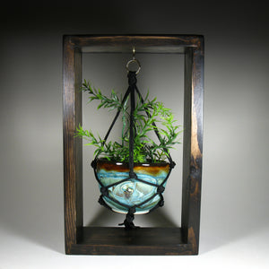 Framed Macrame Pots