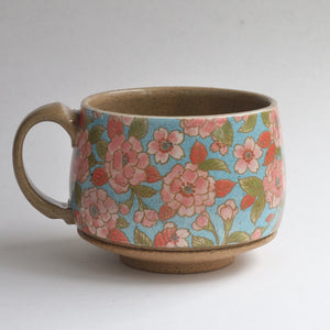 Rustic Round Mug - Blue Jasmine