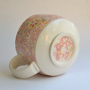 Round Mug - Pink Florals and Butterflies