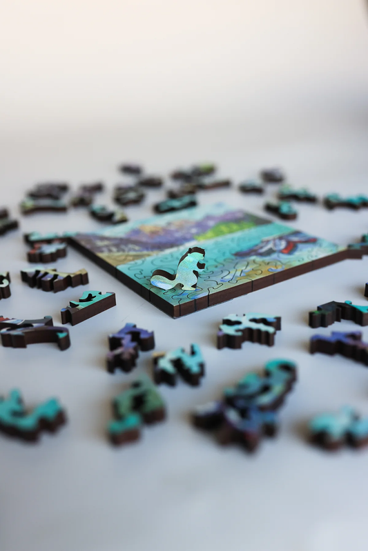Mini Puzzle - Rock Flour Blue