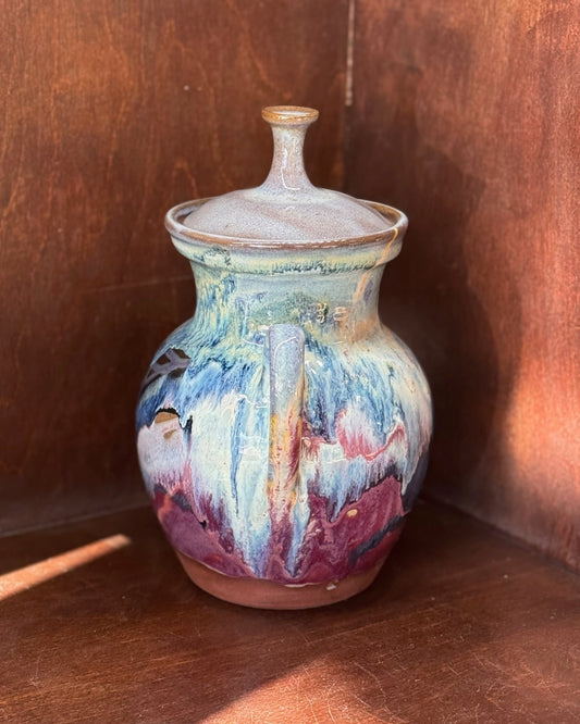 Large Lidded Jar Mountain Rose