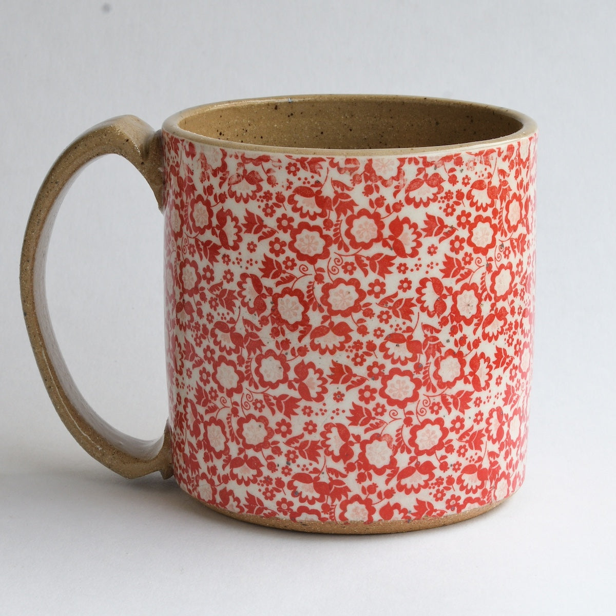 Rustic Red Floral Mug