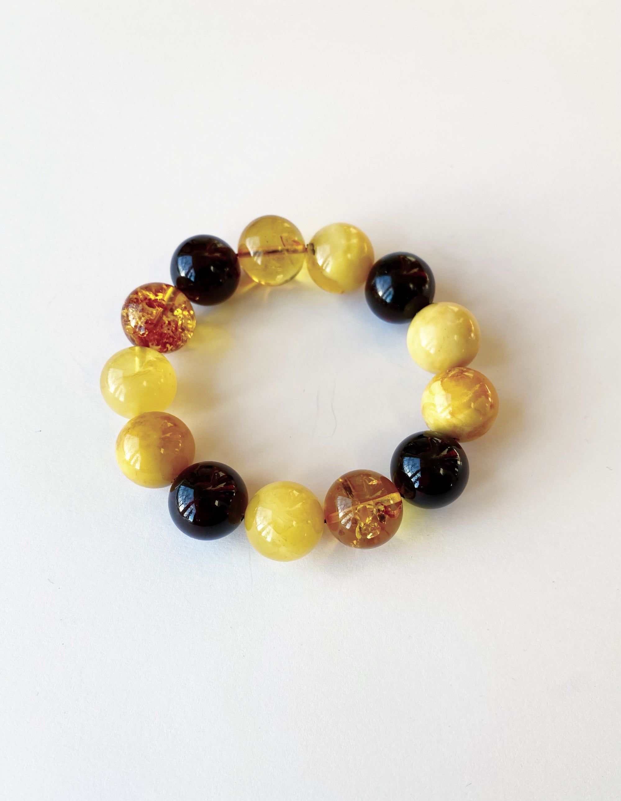 Bracelet - Baltic Amber Round Beads