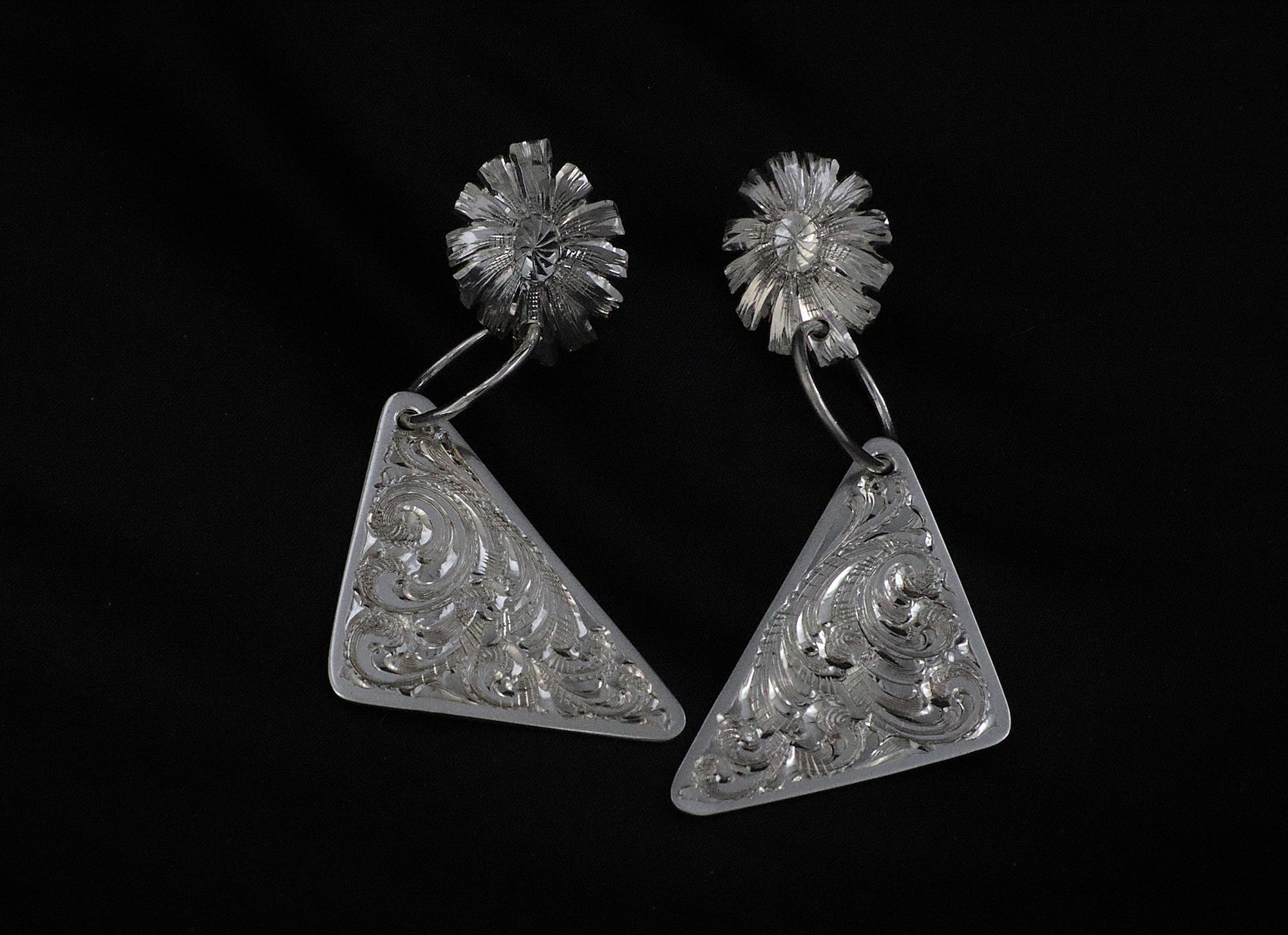 Earrings - Large Rounded Triangles