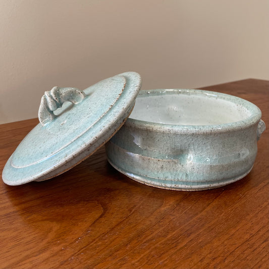 Lidded Soup Bowl - Blue