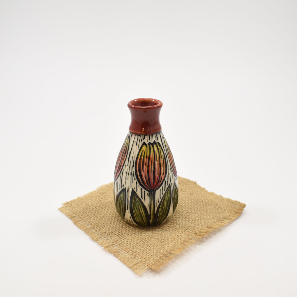 Vase, Bud - Tulip, Red