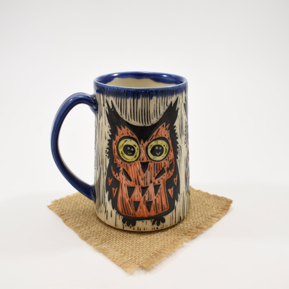 Mug - Owl, Cobalt