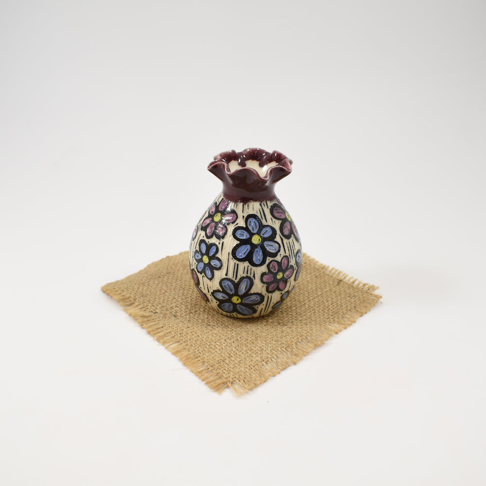 Bud Vase- Rainbow Daisy, Purple