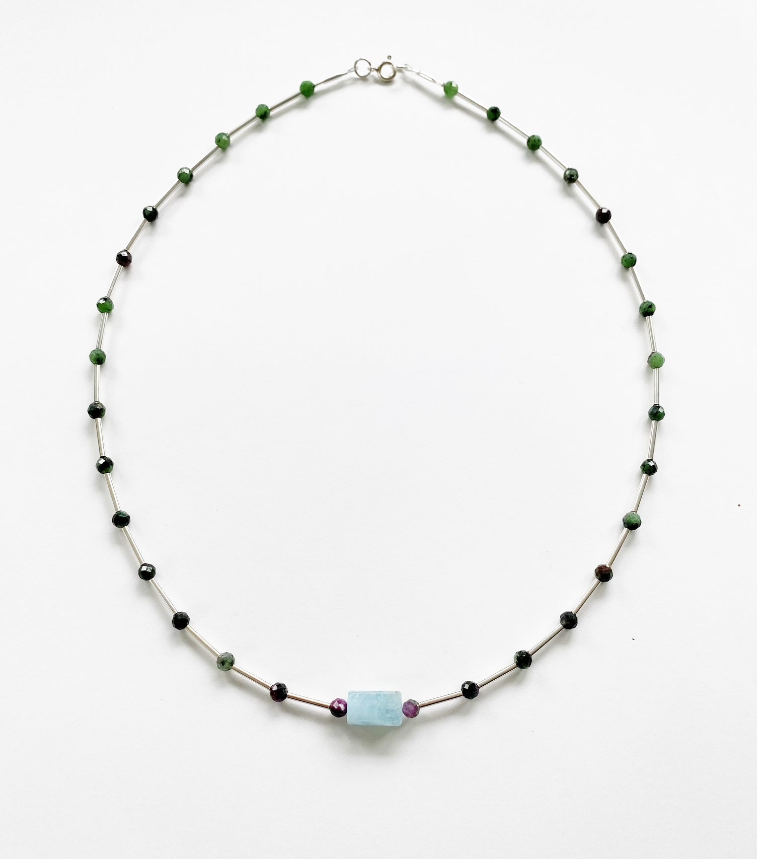 Necklace- Aquamarine & Emerald