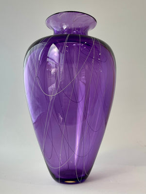 Sketch Series Vase - Medium Purple/White