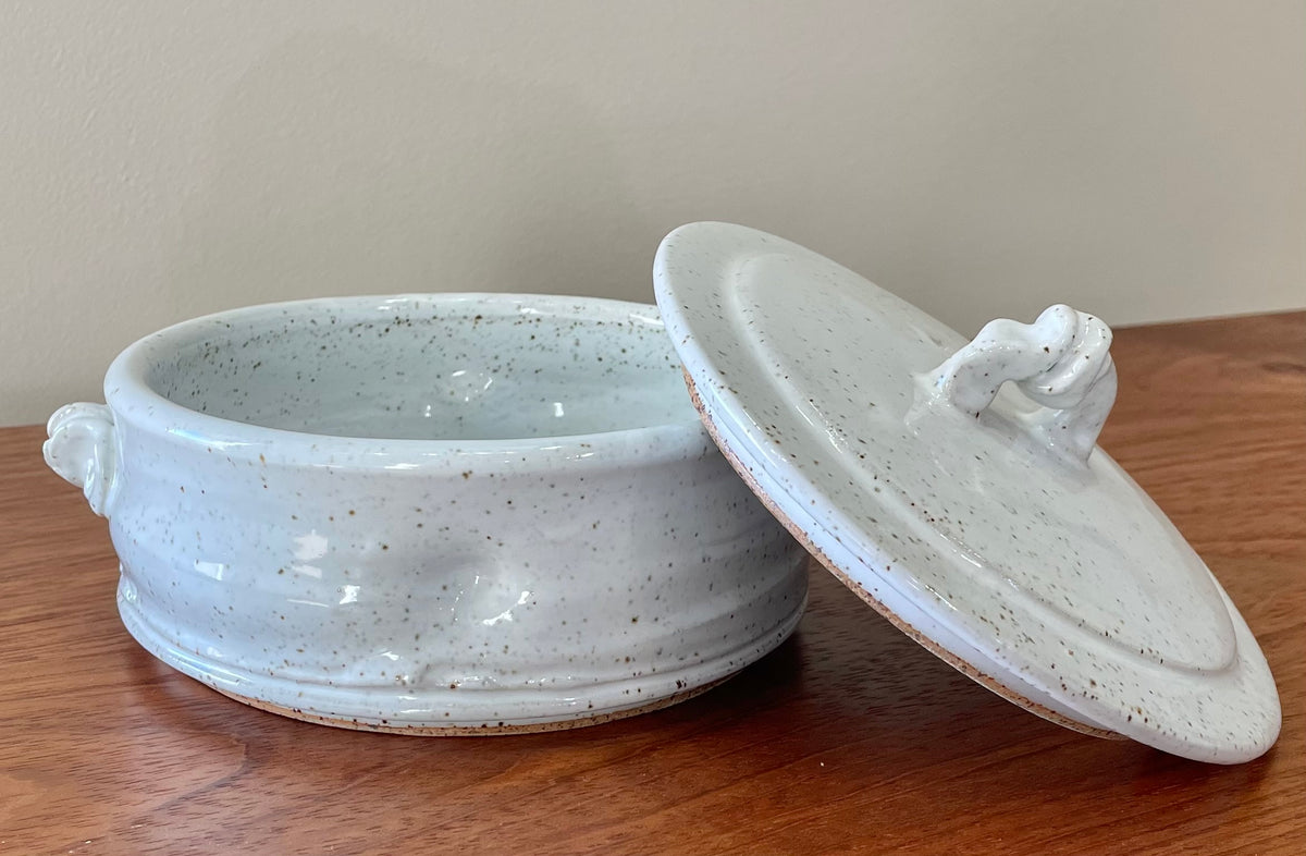 Lidded Soup Bowl - White