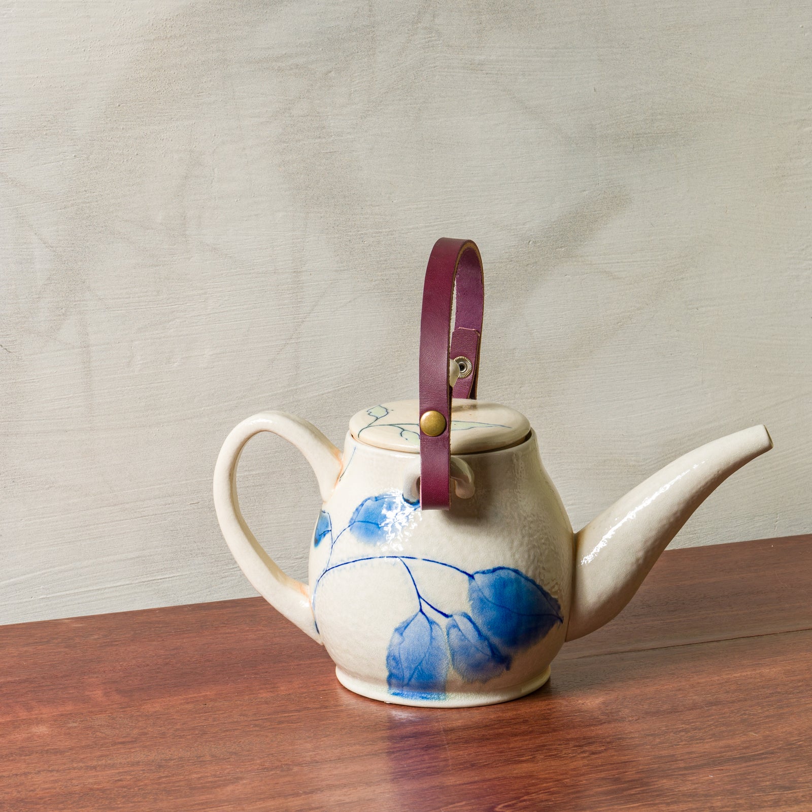 Teapot with Leather Handle