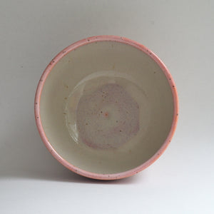 Bi-colour Dessert Bowl - Peach/Blossom