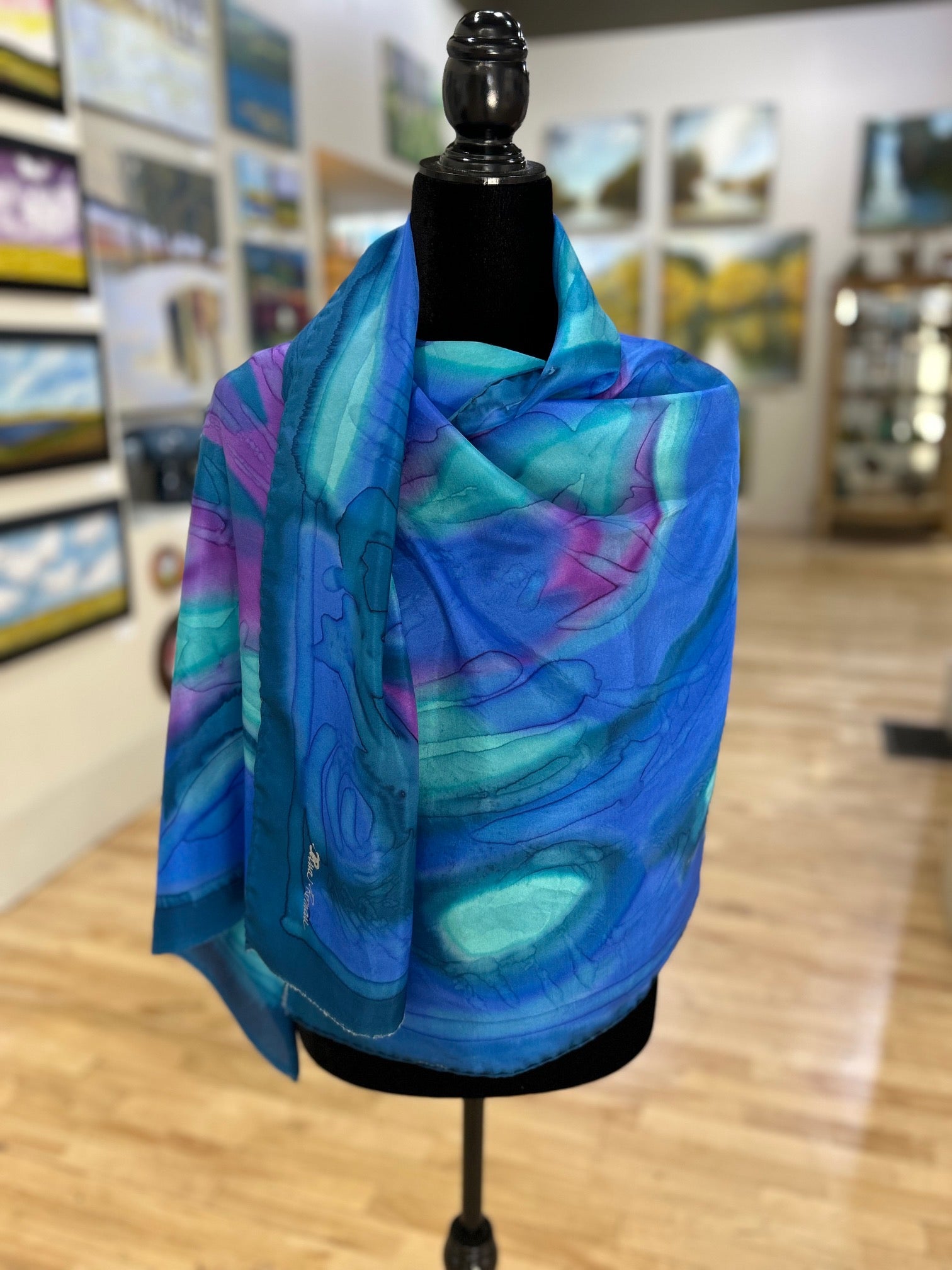 Scarf - Glorious Indigo & Plum