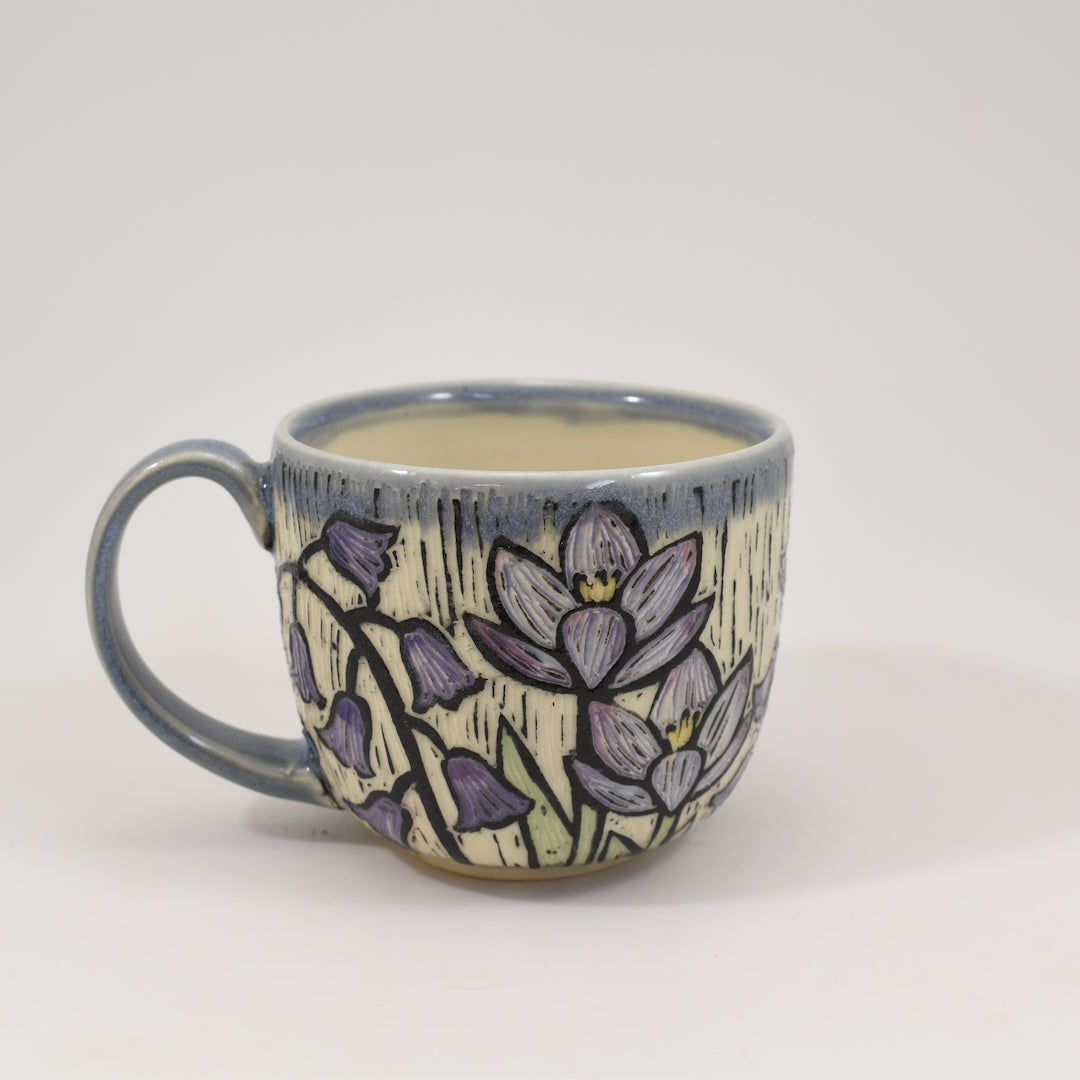 Teacup - Spring flowers, Light Blue