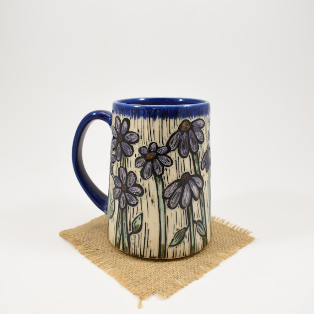 Mug - Echinacea, Cobalt