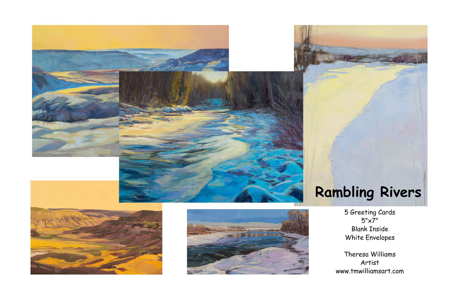 5 Card Pack - Rambling Rivers
