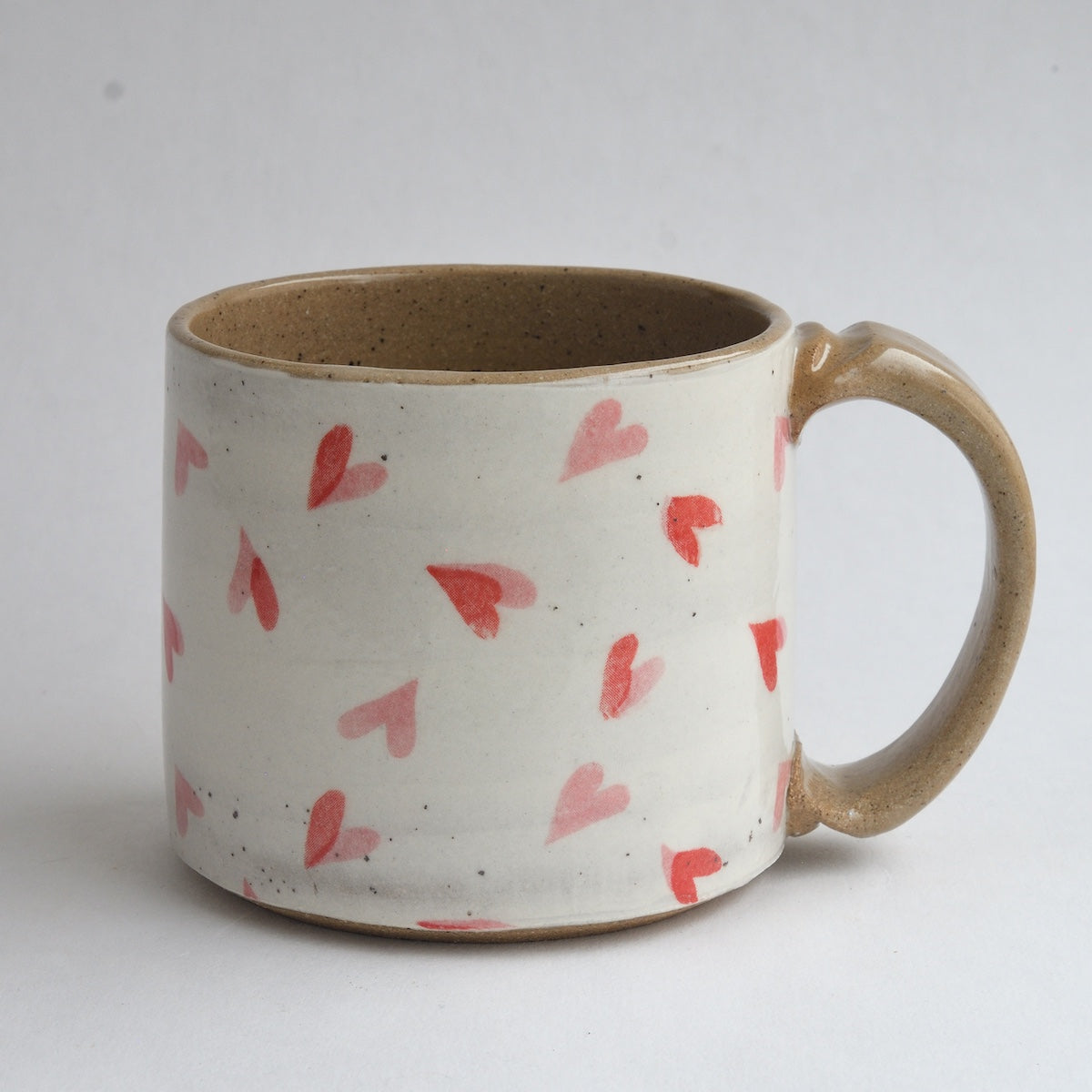 Rustic Short Mug - Heart Petals