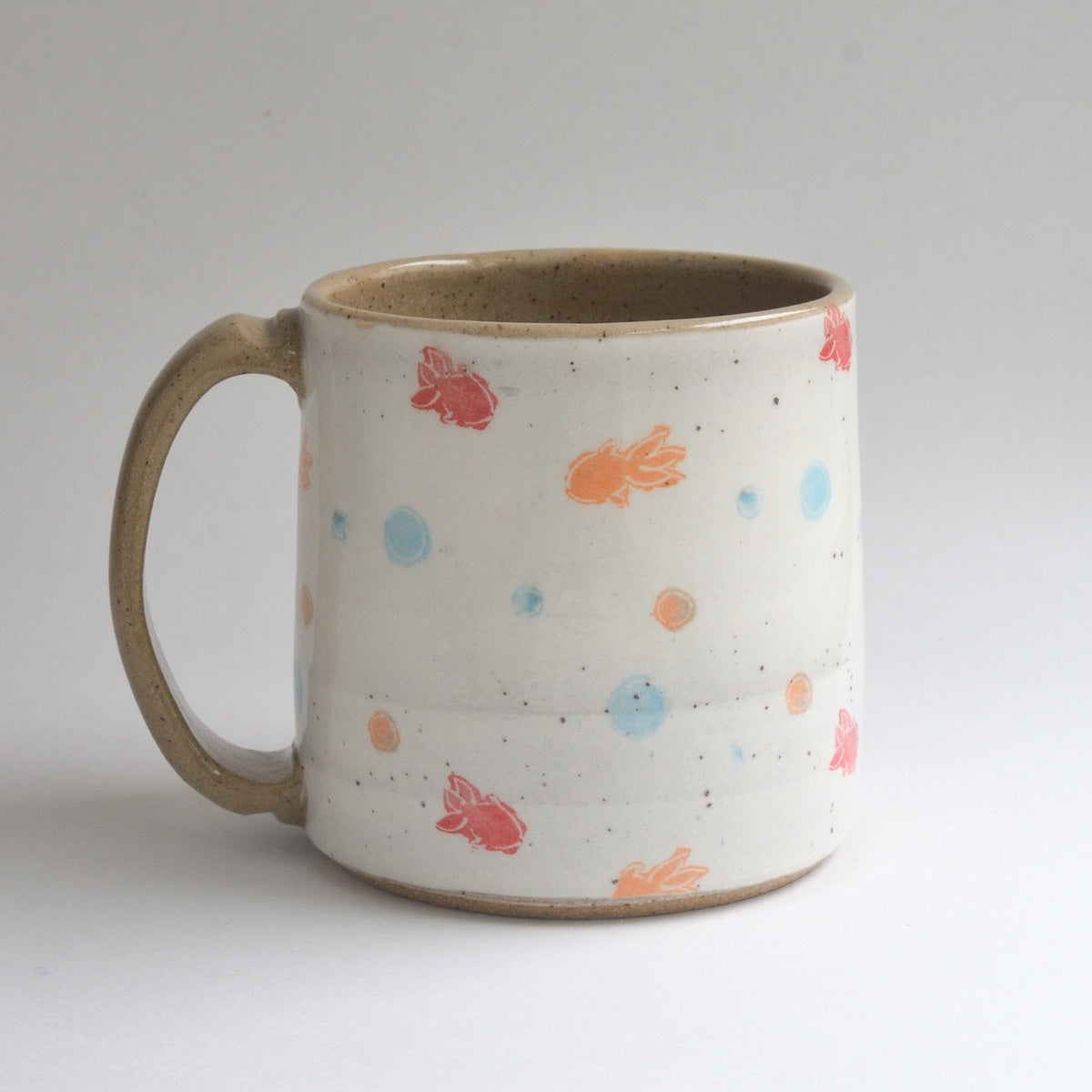 Rustic Medium Mug - Heartwarming Goldfish