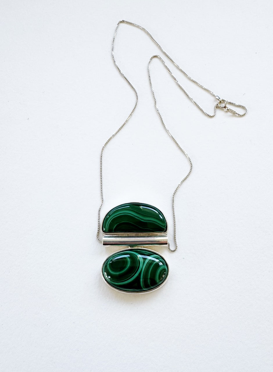 Malachite & Silver Necklace