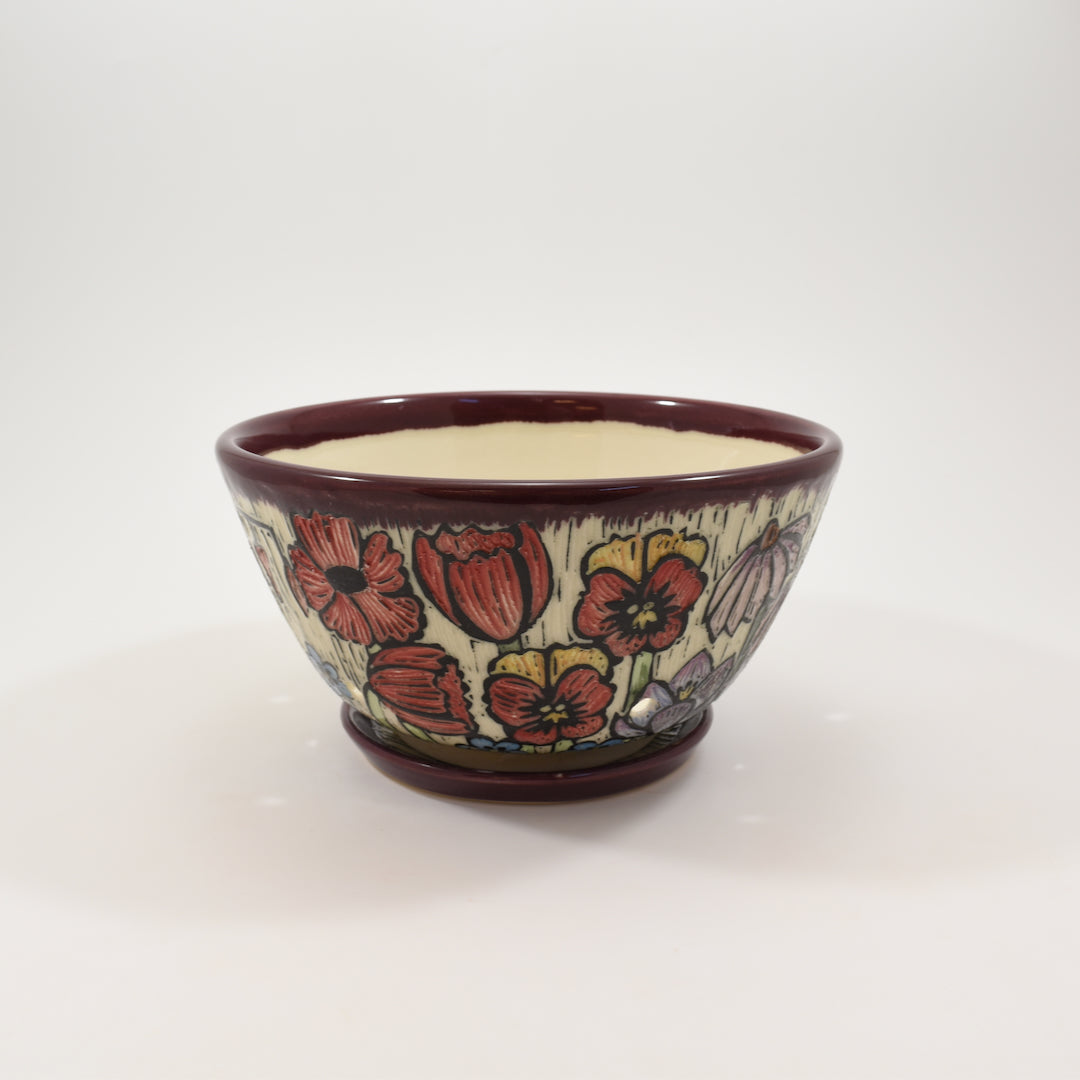 Berry Bowl - Spring Flowers, Purple