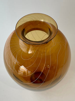 Sketch Series Vase - Medium Amber/White