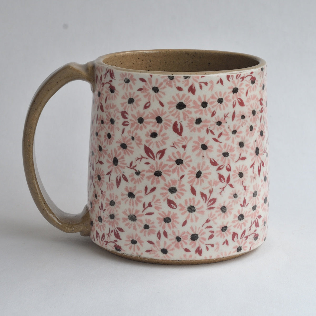 Rustic Medium Mug - Pink Daisies