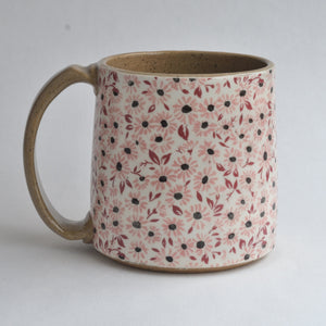 Rustic Medium Mug - Pink Daisies