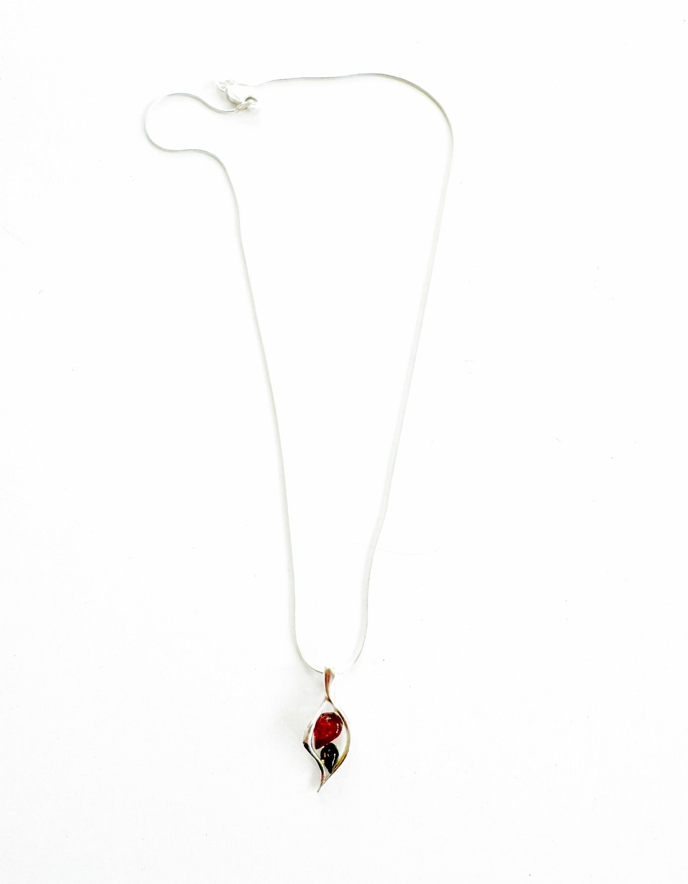 Necklace - Amber & Silver