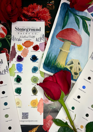 Woodland Gouache - 12 Dot Card w/Brush
