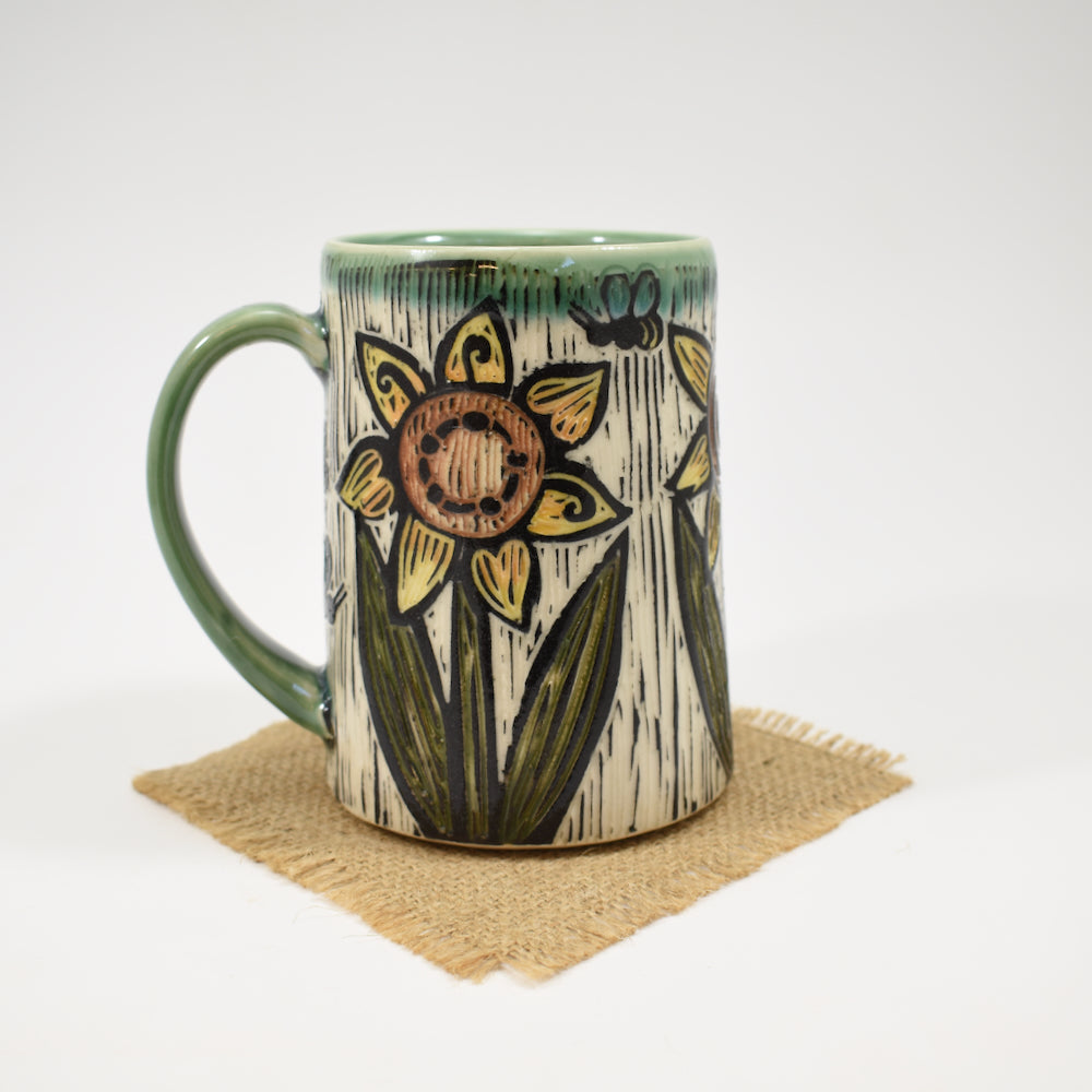 Mug - Sunflower, Green