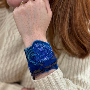 Handfelted wrap bracelet
