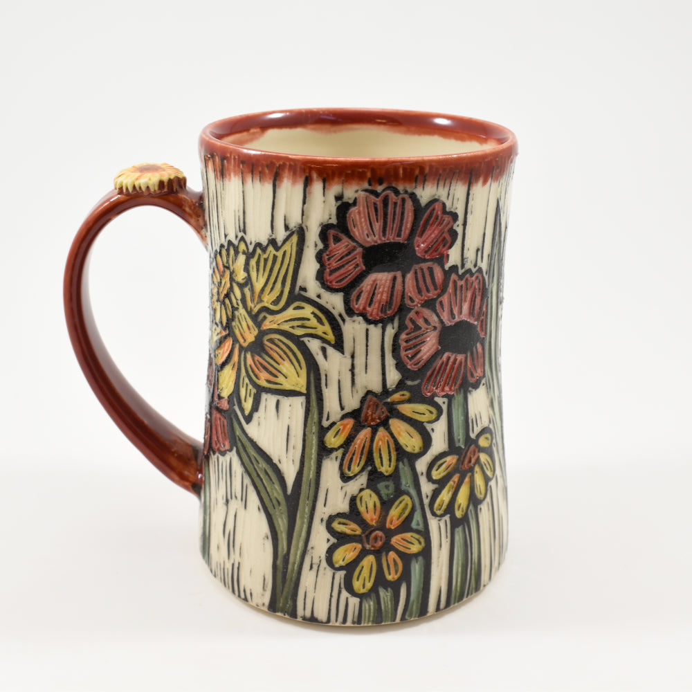 Mug - Spring flower, red