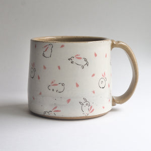 Rustic Medium Mug - Bunnies