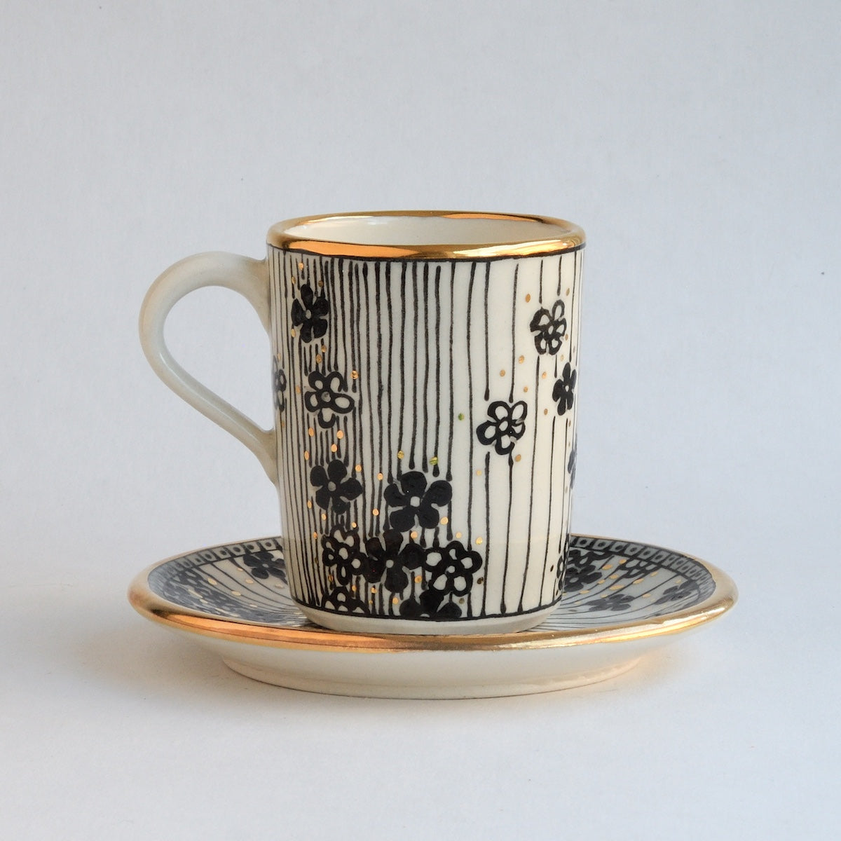 Espresso Cup & Saucer - Forget-me-nots