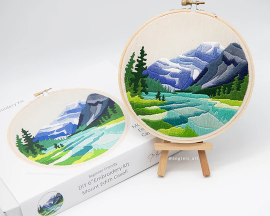 Mount Edith Cavell DIY Embroidery Kit