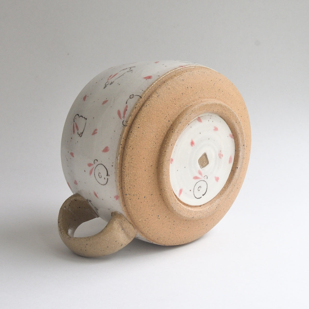 Rustic Round Mug - Bunnies