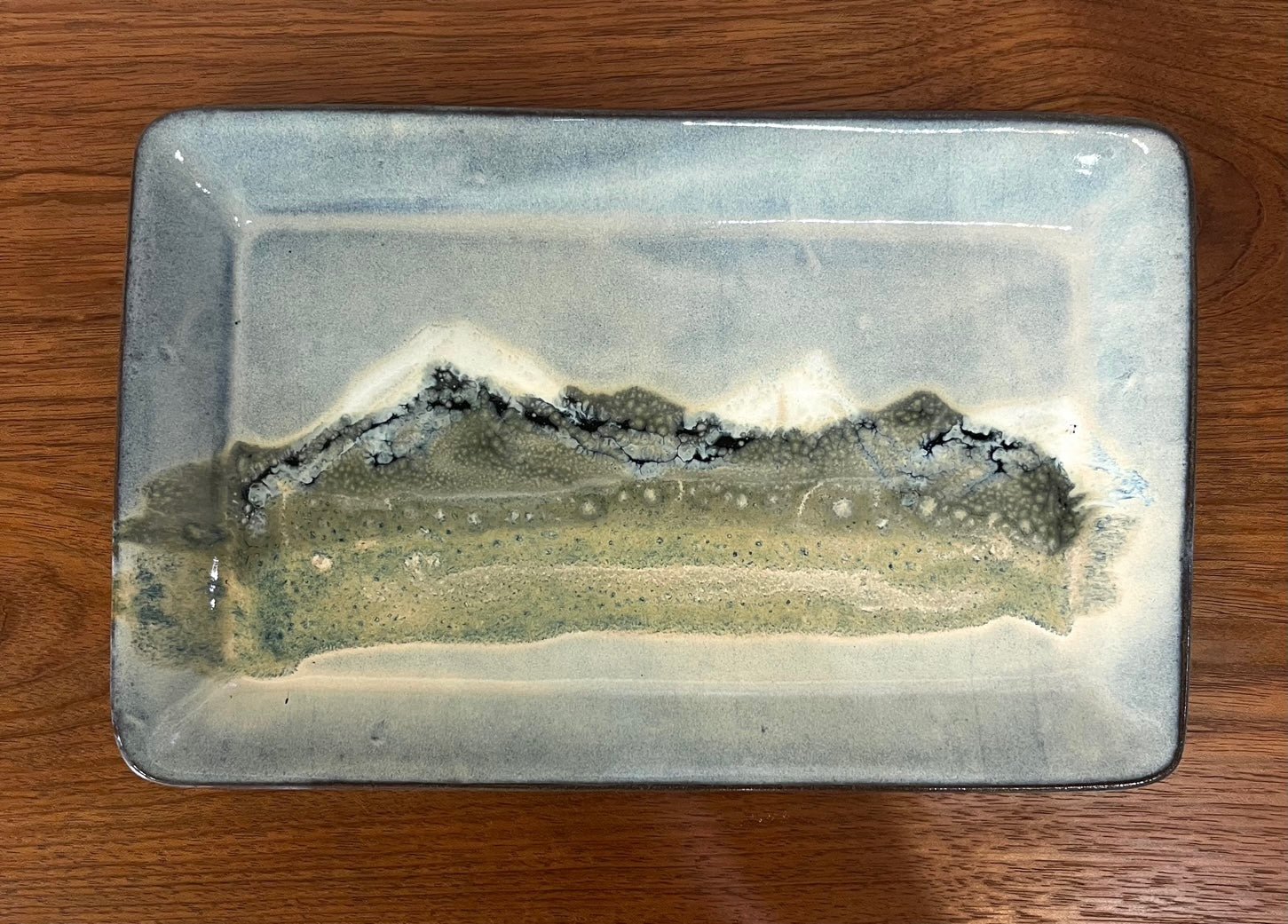 Lrg Rectangular Platter - Mountain Mist