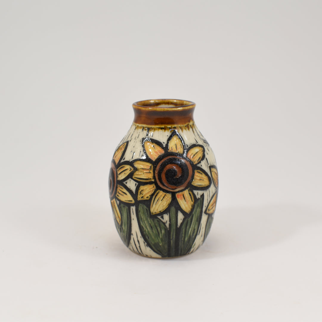 Bud Vase - Sunflowers, Amber