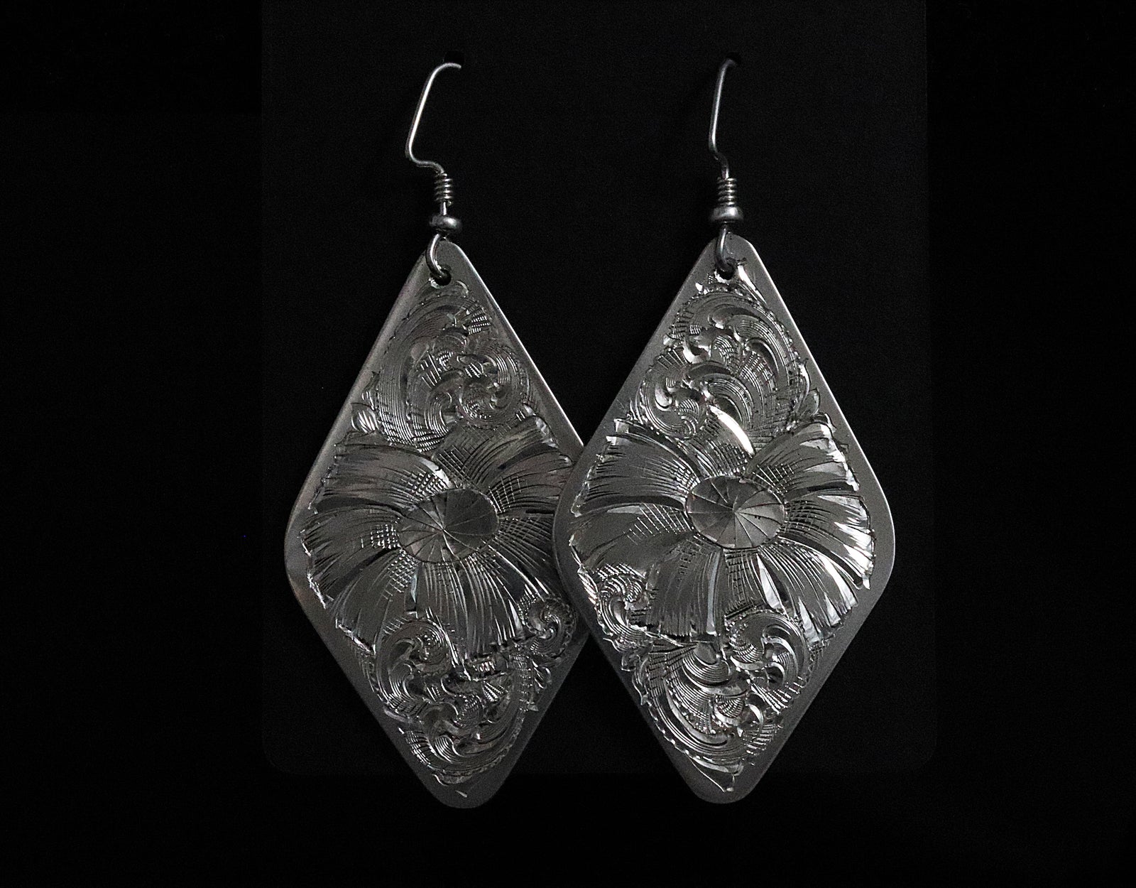 Large Rounded Triangle Earrings