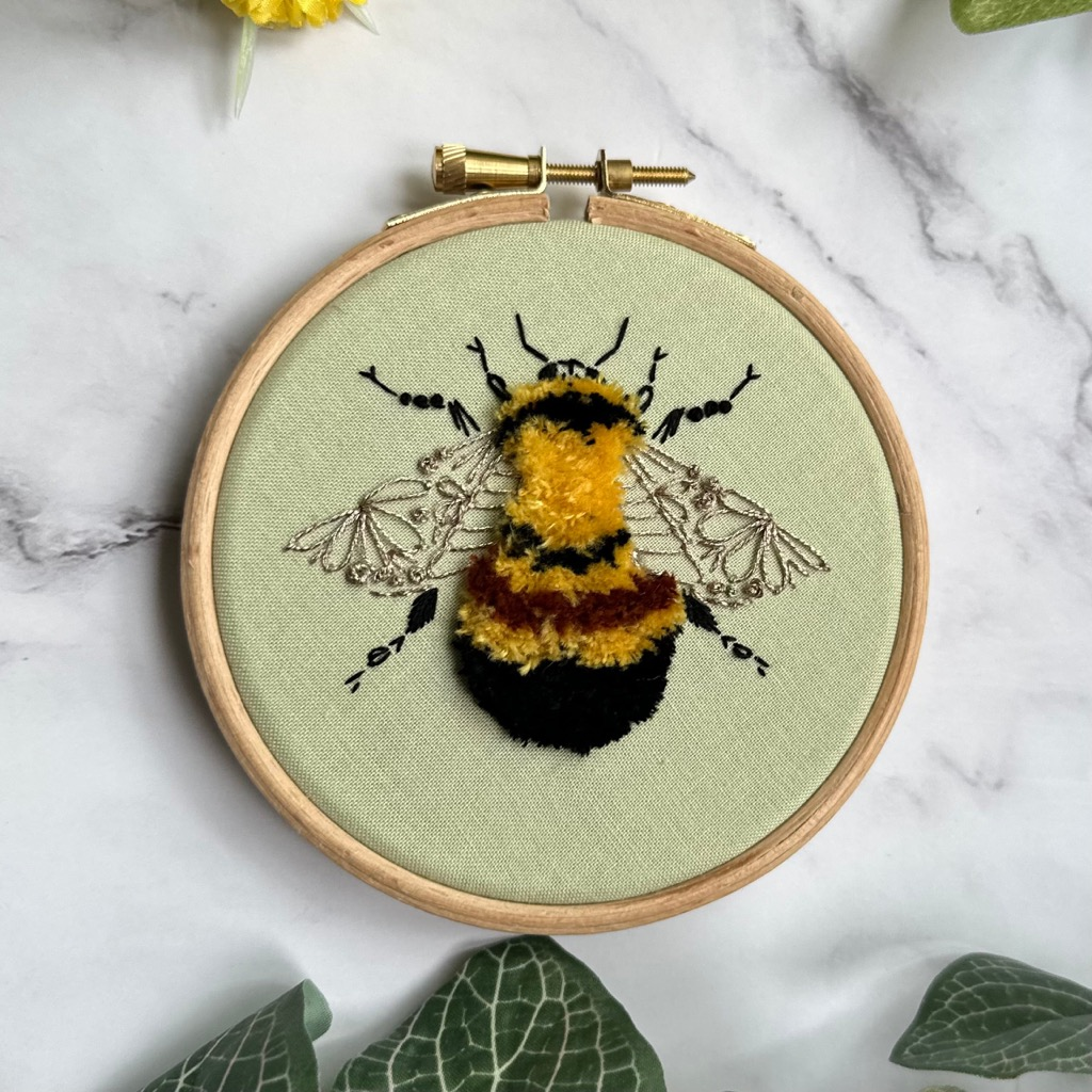 Mini Embroidery Kit - Rusty Patched Bumblebee