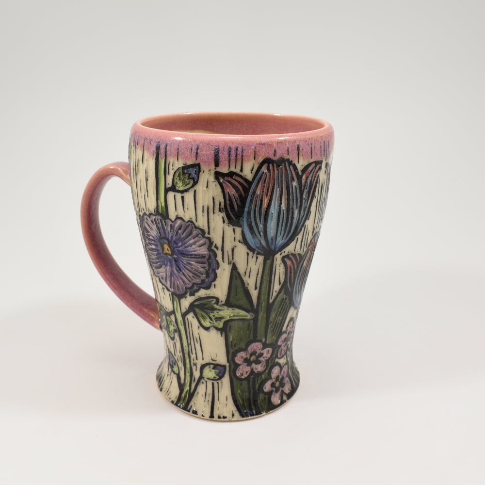 Mug Spring Flowers - Pink (Tall)