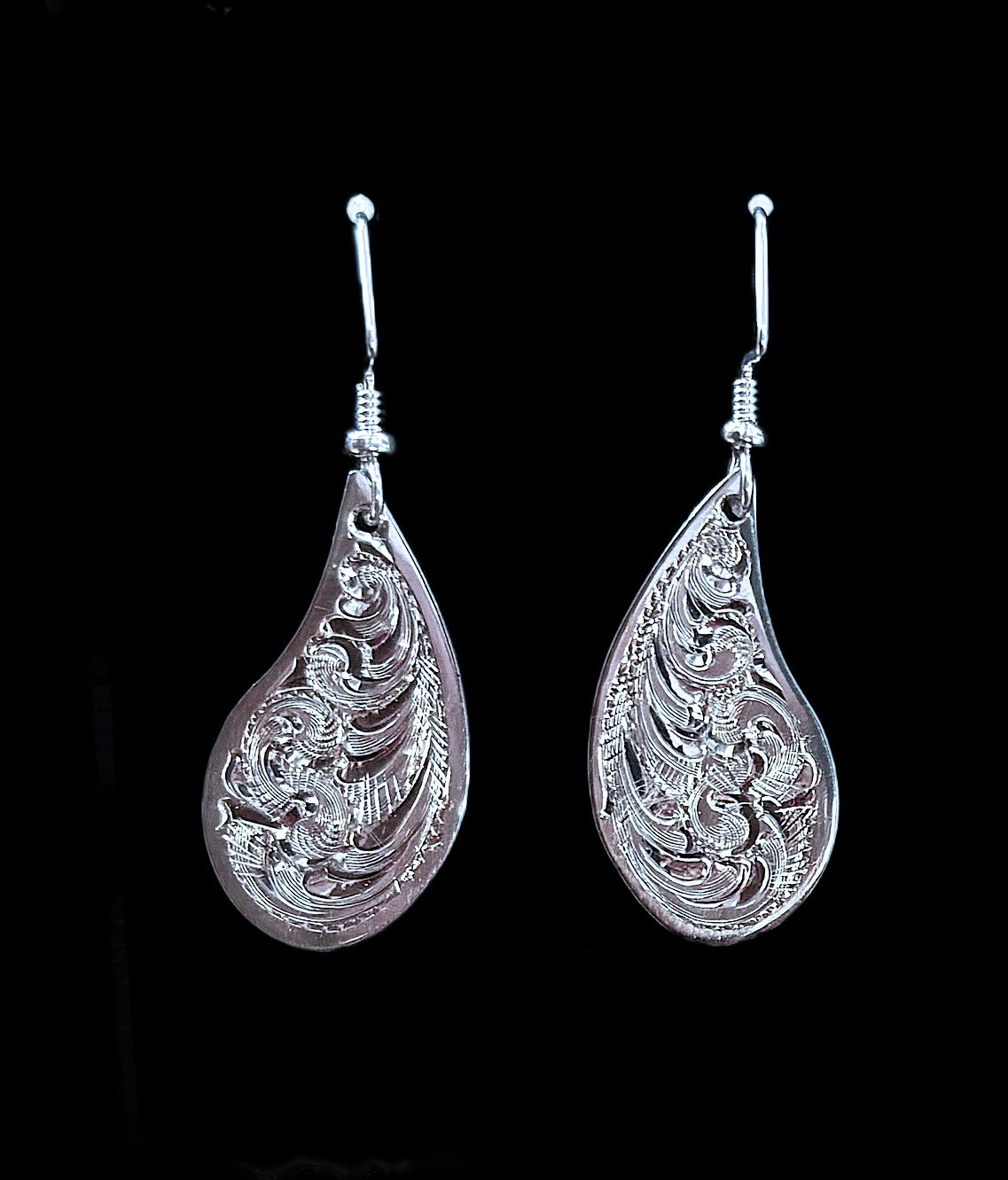 Earrings - Curved Teardrops